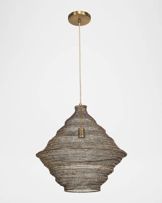 Sigh 21" Woven Metal Pendant